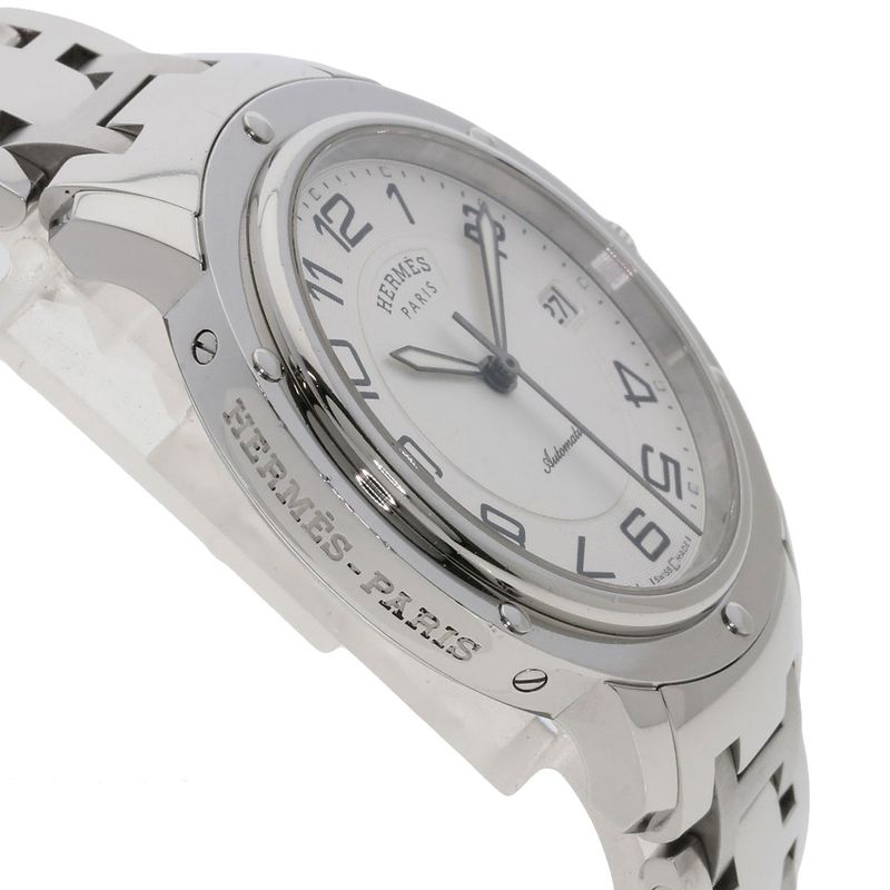 Hermes Cp2810 Clipper Classic Watch SS Men's