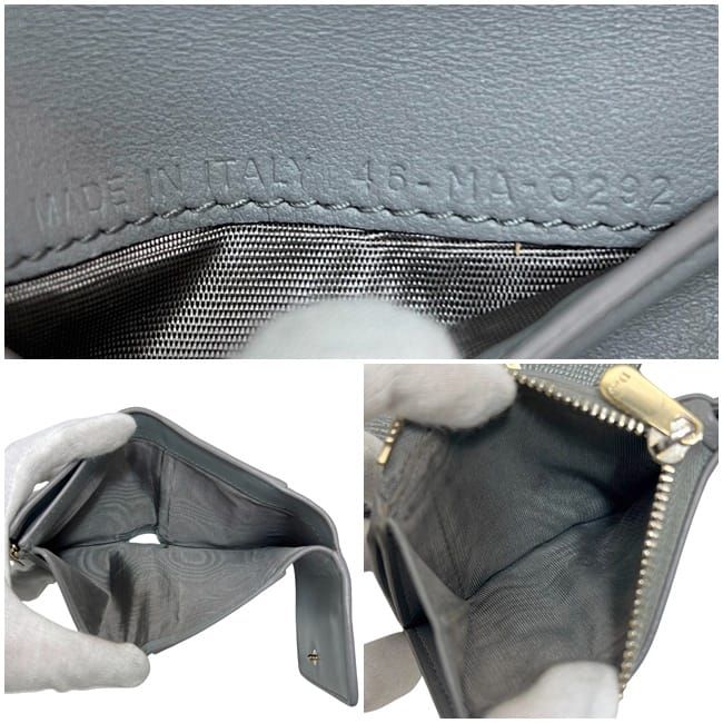 Christian Dior Trifold Wallet Grey 30 Montaigne