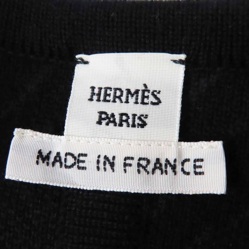Hermes 23AW 3h2200d2 Wool Cashmere Silver Hardware Lining H Pattern Zip Up