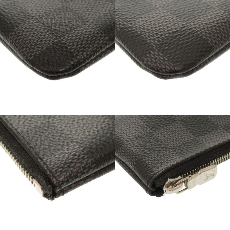 Louis Vuitton Pochette Cles Damier Graphite N60155 Coin Case LV 1206 Louis