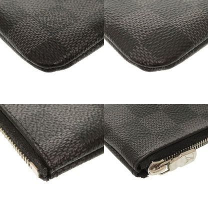 Louis Vuitton Pochette Cles Damier Graphite N60155 Coin Case LV 1206 Louis