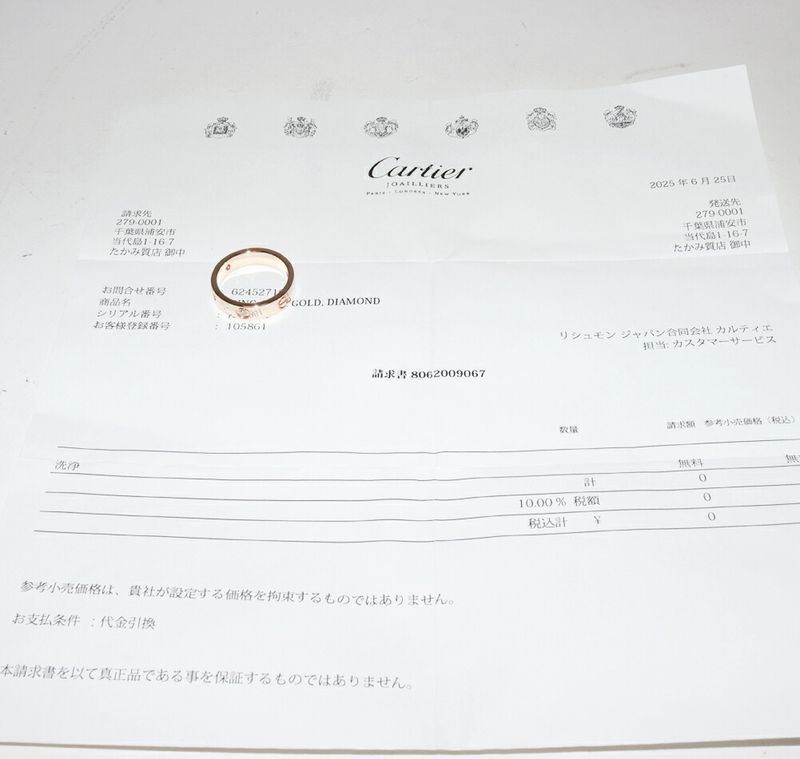 Cartier Ring 18K Pink Gold Diamond 3P (022ct) Love Ring Half Diamond B40875