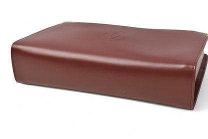 Cartier Clutch Bag Must Line Cartier Men's Bag Leather Bordeaux L1000060