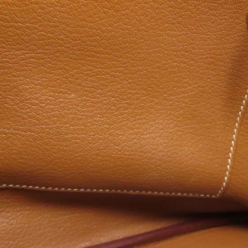 Hermes Birkin 35 Gold Silver Hardware Handbag Taurillon Women