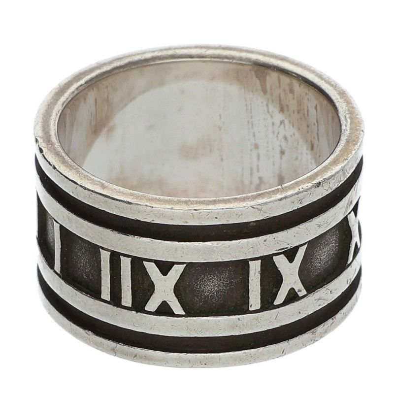 Tiffany & Co Atlas Wide Silver Ring Men's Size 14