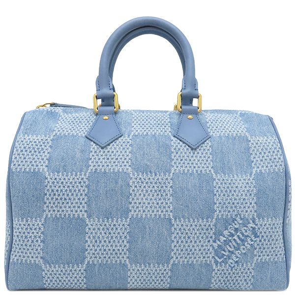 Louis Vuitton 2way Bag Speedy Bandoliere 30 Damier Denim 3d Cotton Canvas Denim