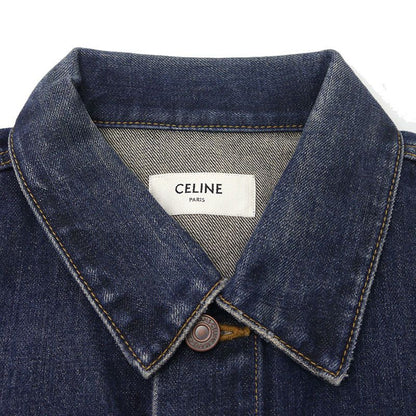Celine Washed Denim Trucker Jacket M Indigo