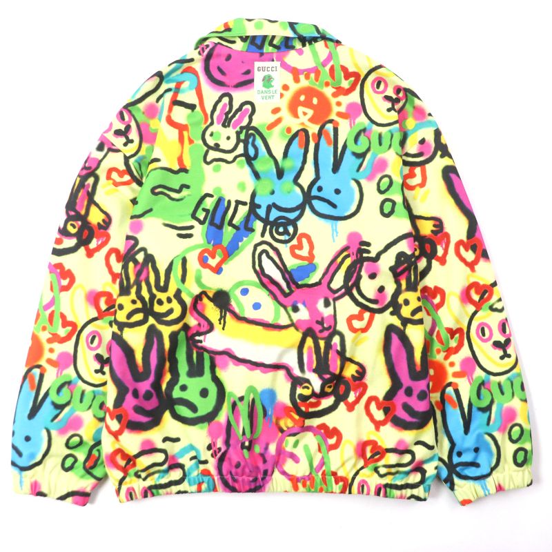 Gucci 714464 DANS LE VENT Bunny Zip-up Track Jacket Multicolor L Made In Italy