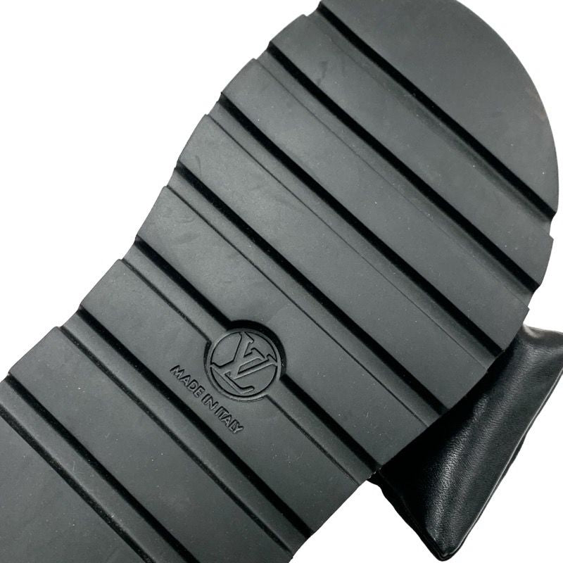 Louis Vuitton Pool Pillow Line Sandals Shoes Satin Black White Flat Sandals Dots