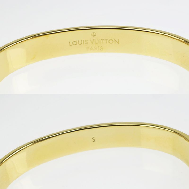 Louis Vuitton Rigid Bracelet Nanogram Strass M64860 Gold S Bangle