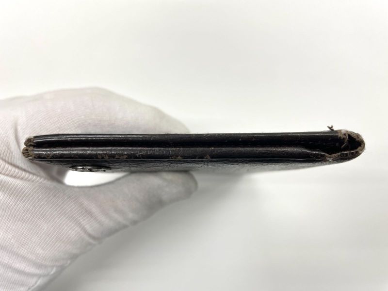 Gucci Interlocking G Logo Leather Long Wallet Billfold 124575 Black Made In