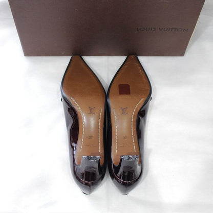 Louis Vuitton Stored Item Enamel Brown Heel Ladies 37