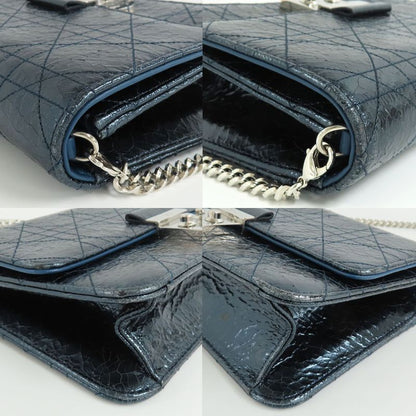 Dior Miss Dior Wallet Chain Shoulder Bag Metallic Blue - Svhardware