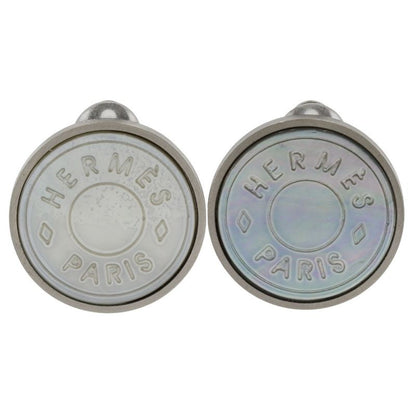 Hermes Celia Bijouterie Fantaisie Vintage Metal And Shell Silver Ladies 12.0g