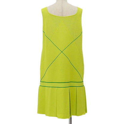 Bottega Veneta 21ss 2021 Runway Item 698085 Square Neck Pleated Mini Dress L