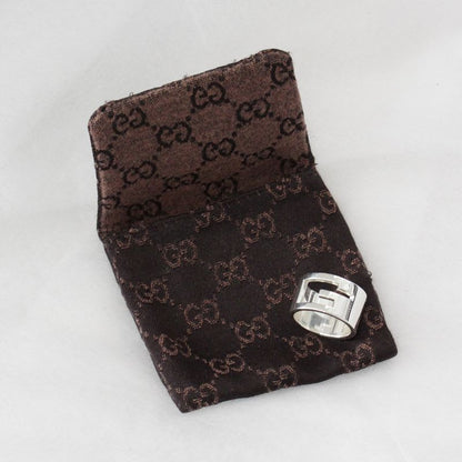 Gucci G Logo Wide Ring No 11 AG 925 Silver E1634