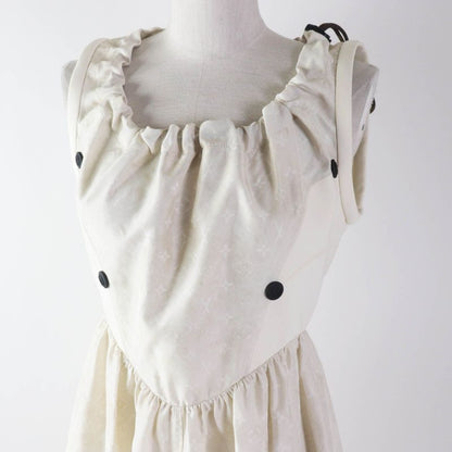 Louis Vuitton 2024 1afci6 Drawstring Scuba Dress Silk Nylon Monogram Pattern