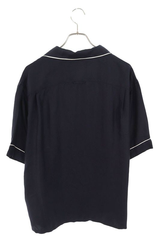 Prada Ucs405 Logo-printed Silk Short Sleeve Shirt Men's L