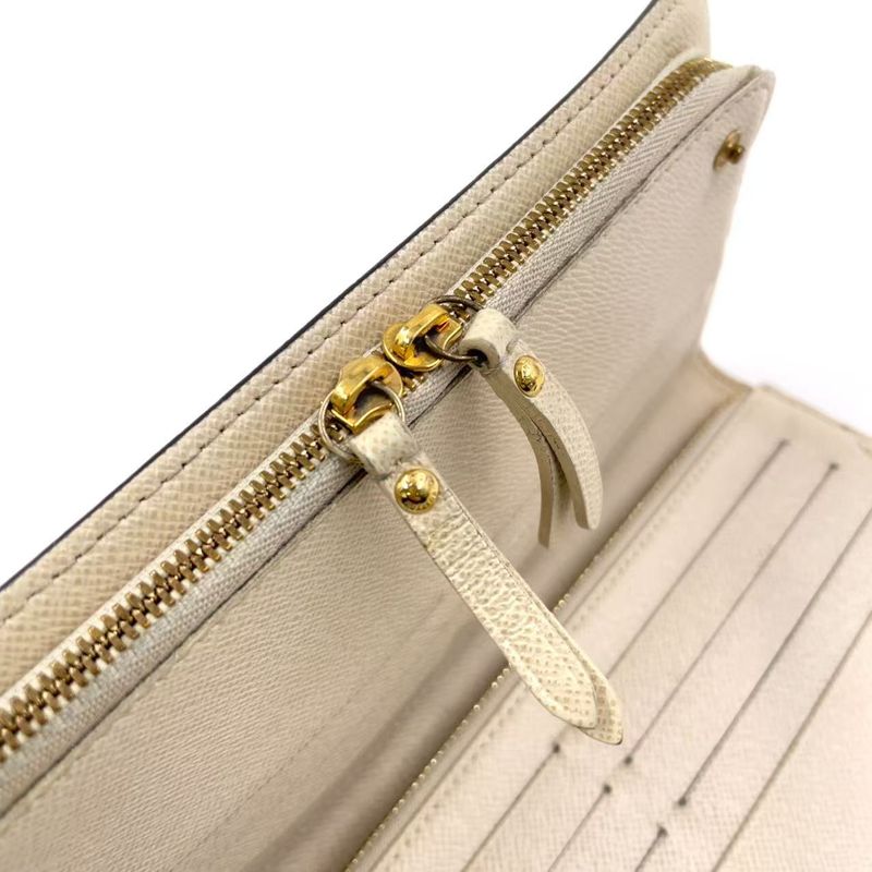 Louis Vuitton Portefeuille Antholite Monogram PVC Brown Folded Long Wallet Gold