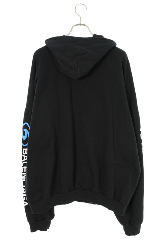 Balenciaga 24SS 761458 Tpvu7 Surfer Maxi Logo Print Pullover Hoodie Men's 3