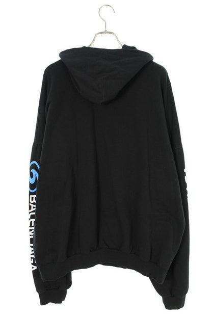 Balenciaga 24SS 761458 Tpvu7 Surfer Maxi Logo Print Pullover Hoodie Men's 3