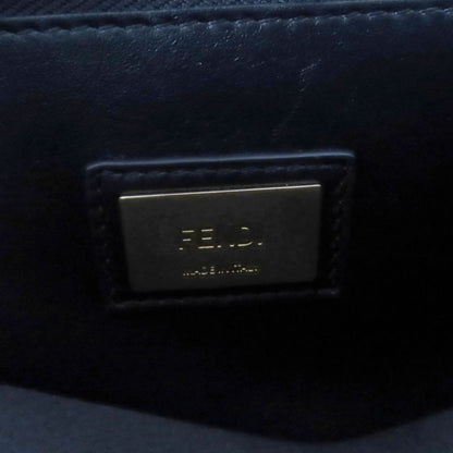 Fendi 8bn290 Peekaboo Regular Nappaleather 2WAY Shoulder Handbag Black Gold