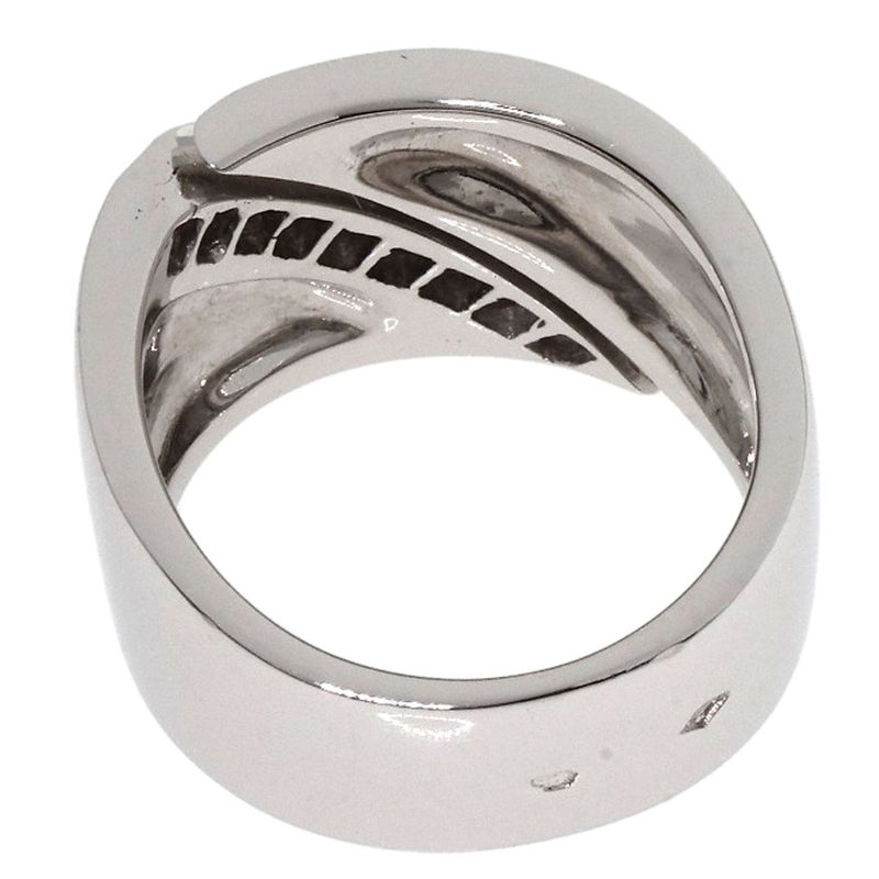 Hermes Diamond #48 Ring 18K White Gold Ladies