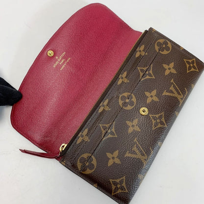 Louis Vuitton Monogram Portefeuille Emily M60697 Fuchsia Long Wallet