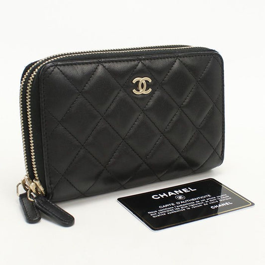 Chanel Round W Zip Wallet Long Wallet Round Zipper Lambskin 20788480 Ladies