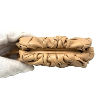 Bottega Veneta The Pouch Small Clutch Bag Shoulder Bag Beige Preowned