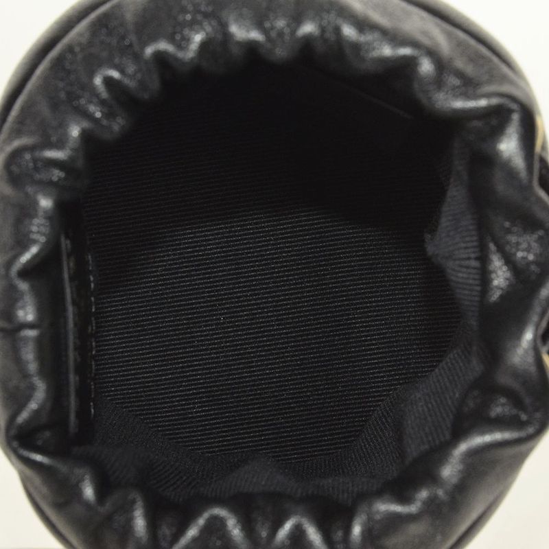 Chanel Coco Mark Chain Shoulder Pouch Shoulder Bag Lambskin Ap2330 Black Gold