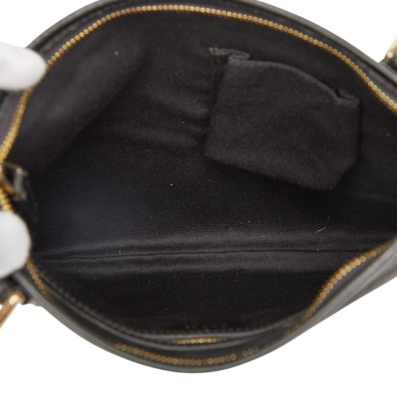 Gucci GG Canvas Crossbody Shoulder Bag 144388 Black Canvas Leather Ladies Gucci