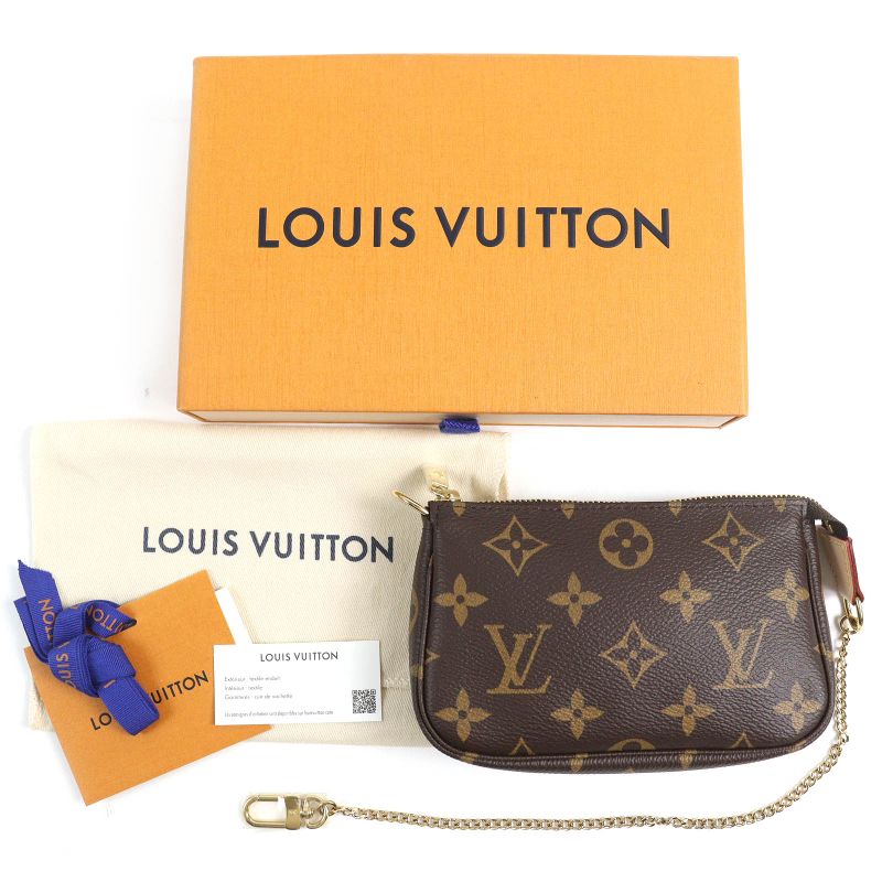 Louis Vuitton M58009 Mini Pochette Axessoire Monogram Canvas Nu Pouch Brown
