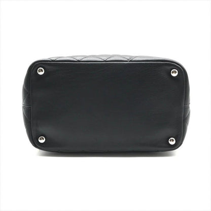 Chanel CC Logo Cambon Leather Tote Black