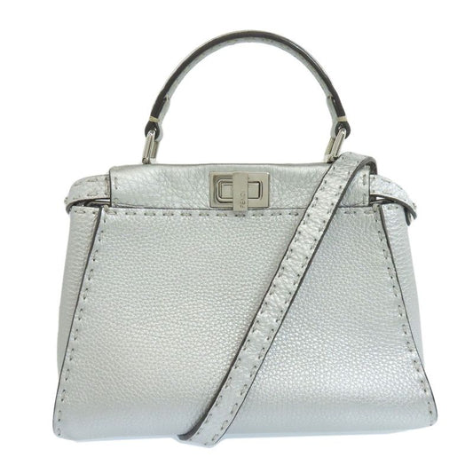 Fendi Peekaboo Mini Selleria 2WAY Handbag Calf Women