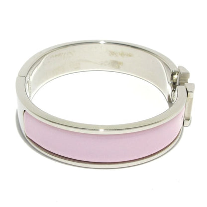 Hermes Bangle Click H Silver X Light Pink