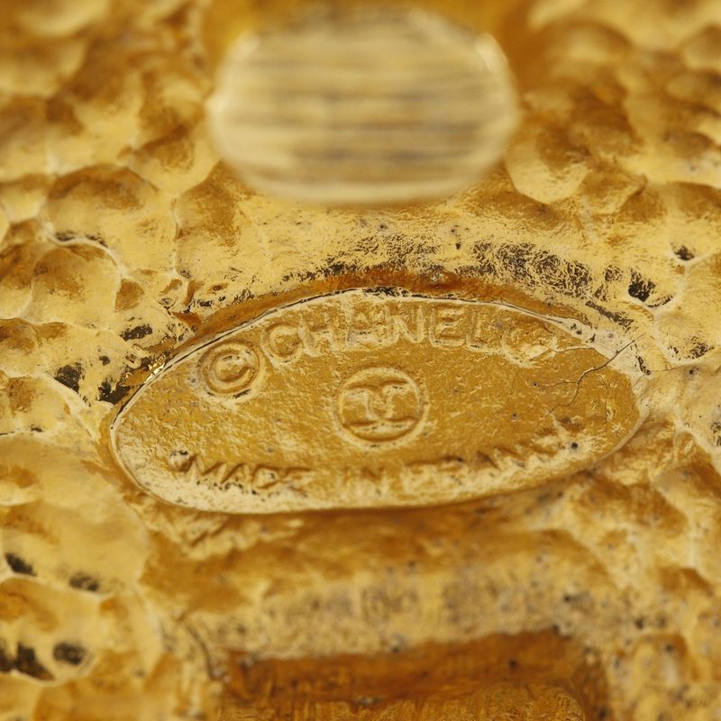 Chanel COCO MARK 31 RUE Cambon Vintage Gold Plated Ladies 26.0g Earrings