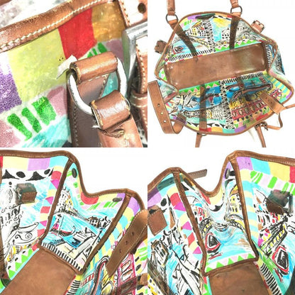 Prada Tote Bag All Over Pattern Triangle Logo Triangle Logo Plate Br2515