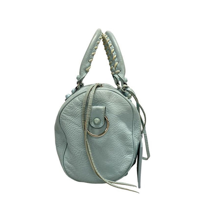 Balenciaga Handbag Classic Mini Twiggy 327103 Light Blue Coated Leather