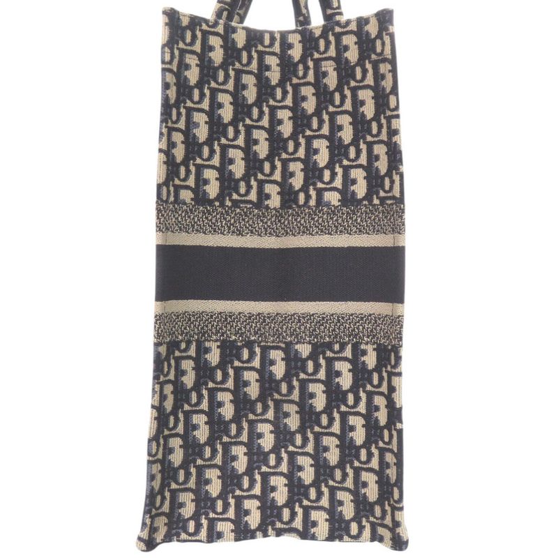 Christian Dior Book Tote Large Oblique M1286zritx Canvas Navy Tote Bag 0095
