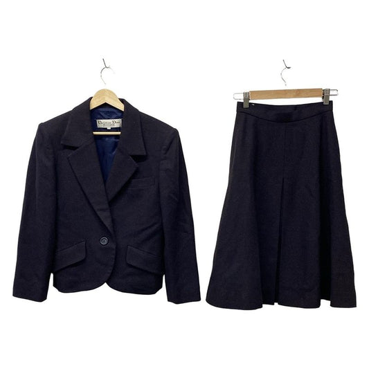 Dior/christian Dior Skirt Setup Women's Navy And Dark Brown