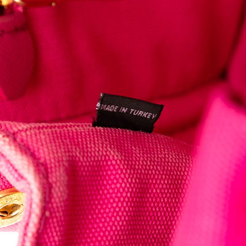 Prada Canapa Mini Tote Shoulder Bag 2WAY B2439g Pink Canvas Women Prada