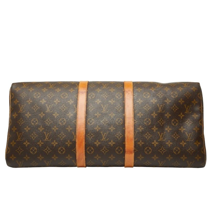 Louis Vuitton Monogram Keepall 55 Boston Bag Travel Bag M41424 Brown PVC