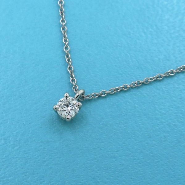 Tiffany & Co Solitaire Diamond Necklace /d017ct