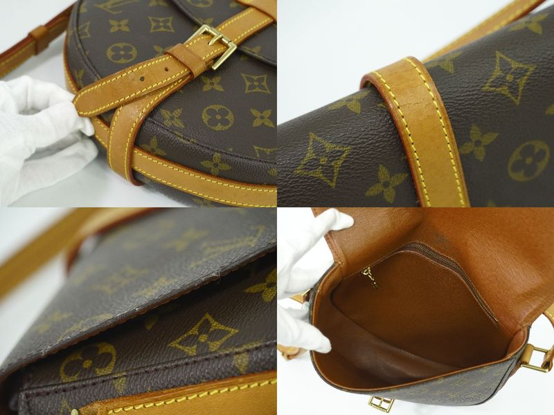 Authentic Louis Vuitton LV Chien Ti GM Monogram Shoulder Bag Pochette Brown
