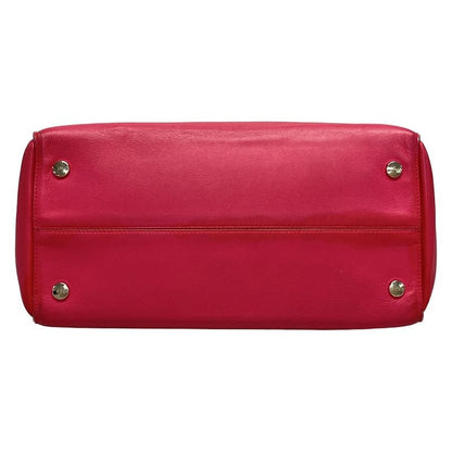 Dior/christian Dior Addict Tote Bag Pink And Orange Leather