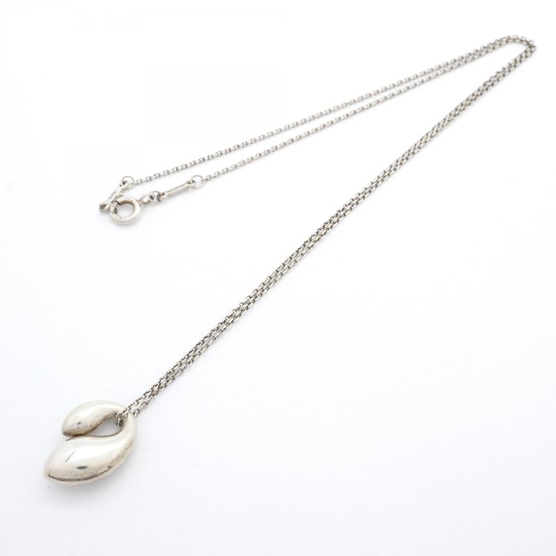 Tiffany & Co Necklace Double Teardrop Silver 925 Ladies