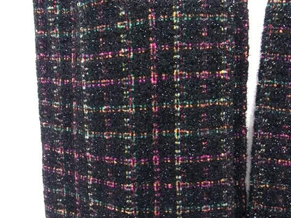 Saint Laurent Fringe Scarf Winter Wear Women's Black Fj2962