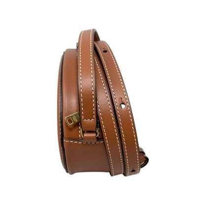 Celine Shoulder Bag Oval Purse Crossbody Bag 10i703 Cuir Triomphe Brown Gold