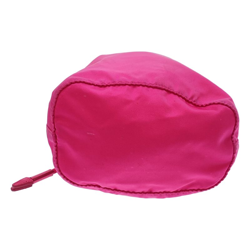 Prada Nylon Draw String Ring Pouch Draw String Bag Pink